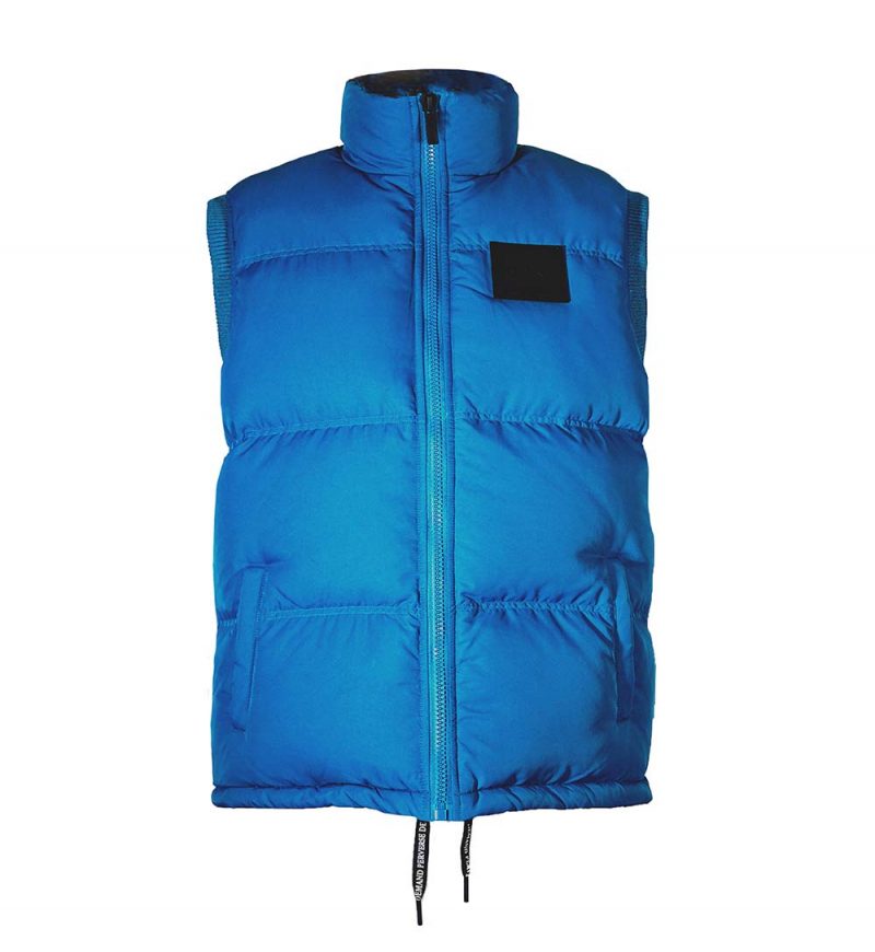 Blue Gilet by Perverse Demand, Feather and down filled. Streetwear