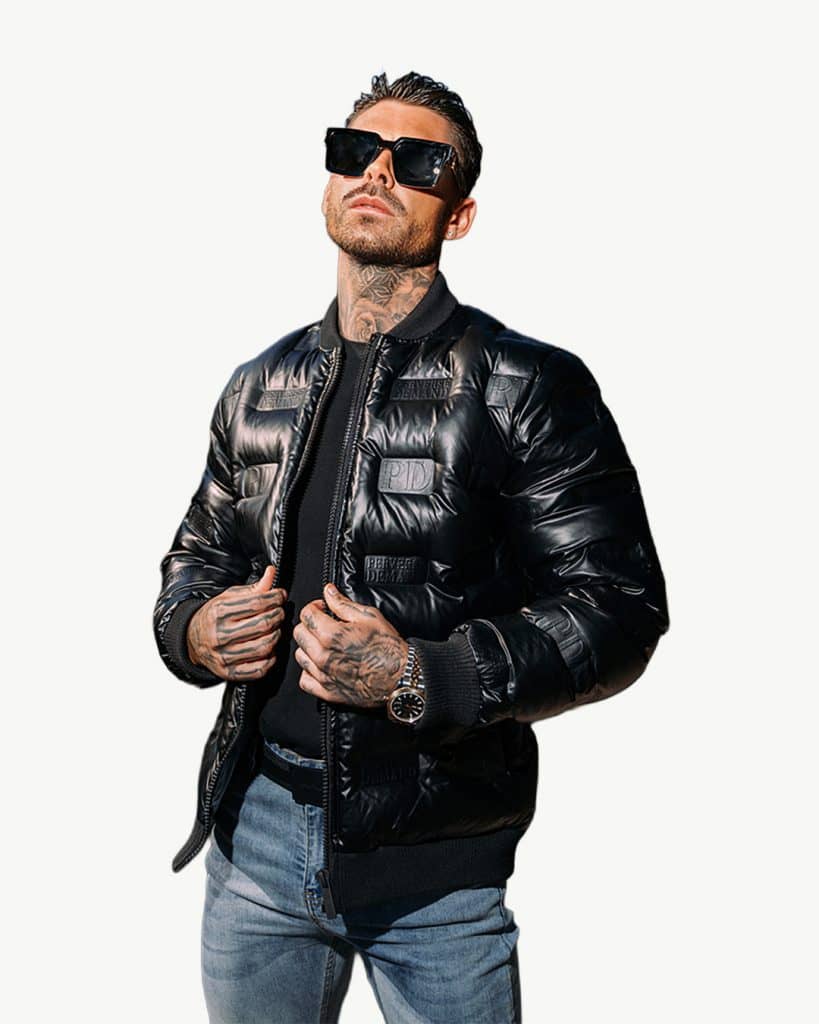 Black bomber jacket