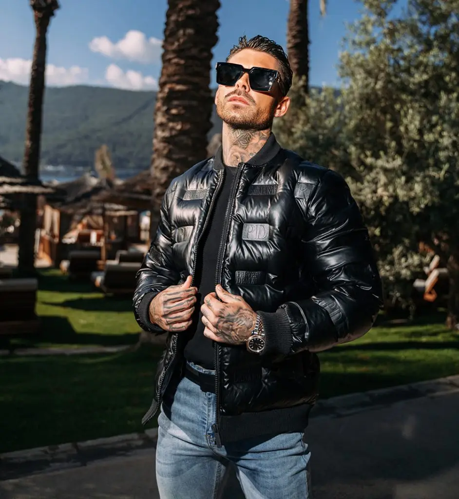 Perverse Demand Embossed Bomber Jacket