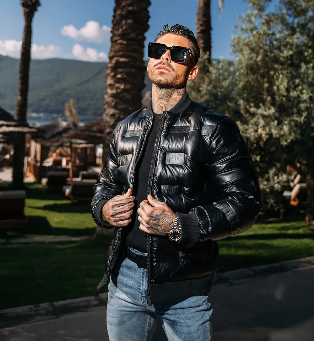 Perverse Demand Embossed Bomber Jacket