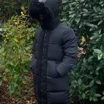 Luxury Black Knee Length Coat by Perverse Demand