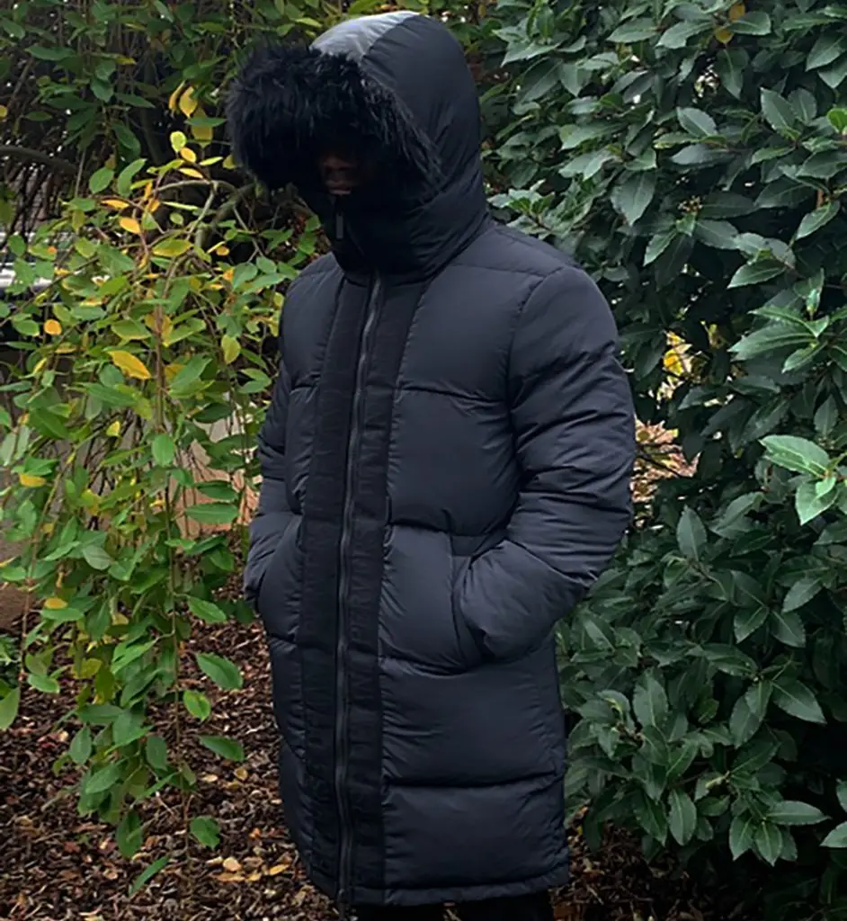 Luxury Black Knee Length Coat by Perverse Demand