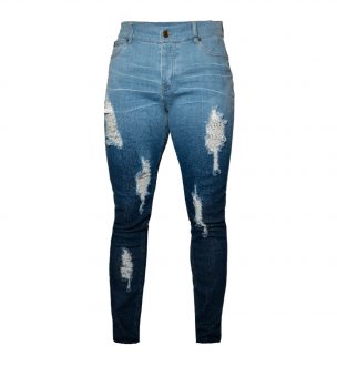 Perverse Demand's Ombre Jean with Rip detail.