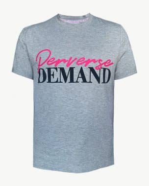 Grey Marl Tee with Applique by Perverse Demand