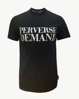 Black printed tee