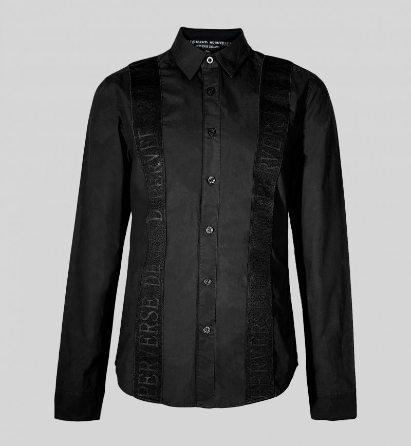 Black taped shirt by Perverse Demand